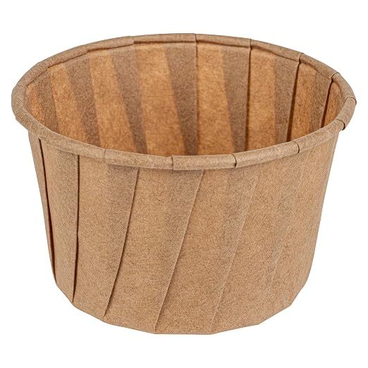Restaurantware-Sustain 3.3 Ounce Portion Cups, 2000 Disposable Condiment Cups - Compostable, Versatile, Kraft Paper Sample Food Cups, Stylish, For Serving Dips, Jams, Sauces, Nuts, And More by Restaurantware