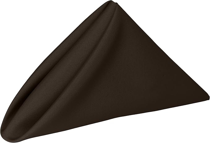 Ultimate Textile 17x17-Inch Polyester Cloth Napkins, Chocolate, Set of 60 by UltimateTextile