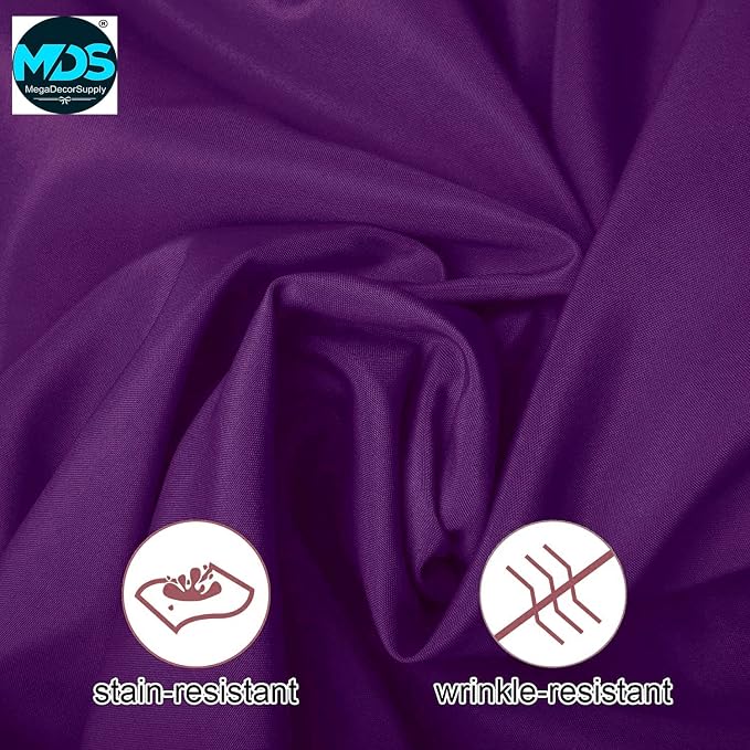 MDS Pack of 5 Rectangle Tablecloth 70 x 120 Inch Polyester Wrinkle Resistant Washable Polyester Table Cloth for Kitchen Dining Buffet Parties, Picnic, Events, Weddings and Restaurants - Purple - Image 6