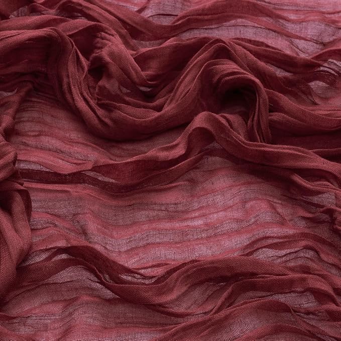 DeZerlor Burgundy Washable Cheesecloth Napkins Set of 20 for Wedding Party | Reusable Cloth Napkins Bulk, for Bridal Baby Shower Dinner Cocktail Birthday Home, 21x21 Inches - Image 6