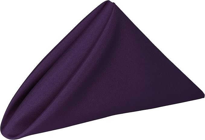 Ultimate Textile 17x17-Inch Polyester Cloth Napkins, Aubergine, Set of 60 by UltimateTextile