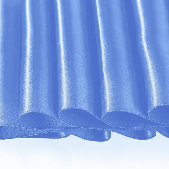 SI Pack of 5 Wedding 12 x 108 inch Satin Table Runner for Wedding, Decorations for Graduations, Engagements, Birthday Parties, Banquets, Runners fit Rectangle, Round Table - Steel Blue - Image 7