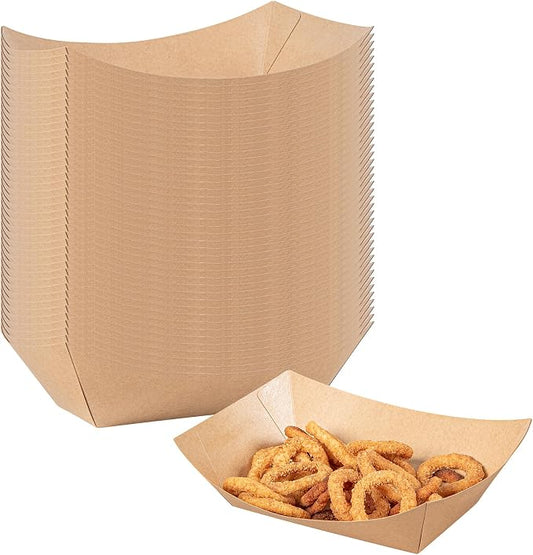 Restaurantware Kraft Paper lb Paper Food Tray Boat, 200 Pack by Restaurantware