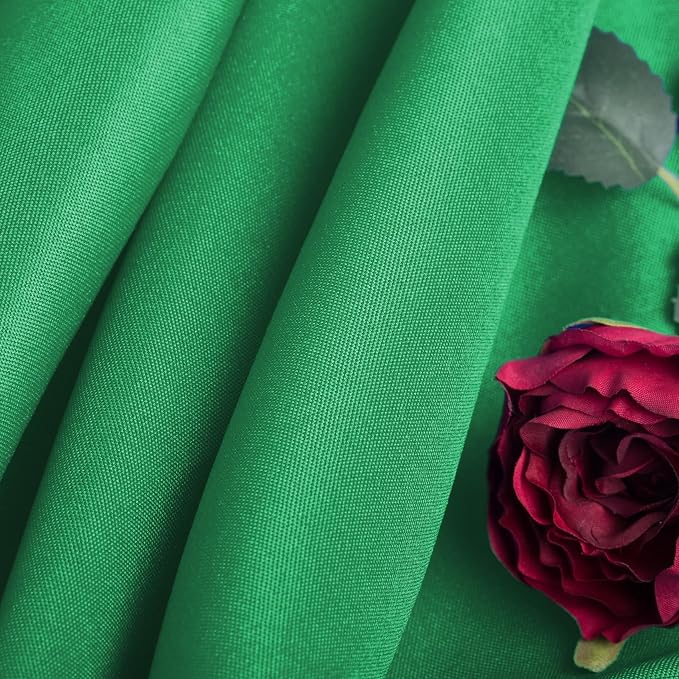 Ascoza 2pack 120 Inch Emerald Round Tablecloth in Washable Polyester Fabric for Wedding/Banquet/Restaurant/Parties - Image 2