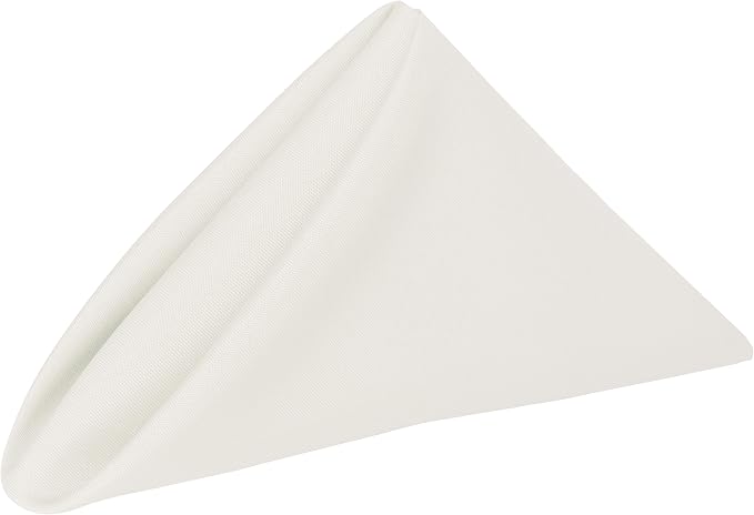 Ultimate Textile 17x17-Inch Polyester Cloth Napkins, Oyster, Set of 36 by UltimateTextile