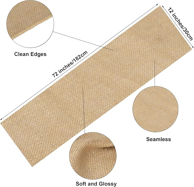2 Pack Natural Burlap Table Runners (12 x 72 Inch) | Rustic Jute Table Runners for Wedding, Farmhouse, Thanksgiving, Coffee Table Decor Cover, Fall Décor & Parties - Image 2