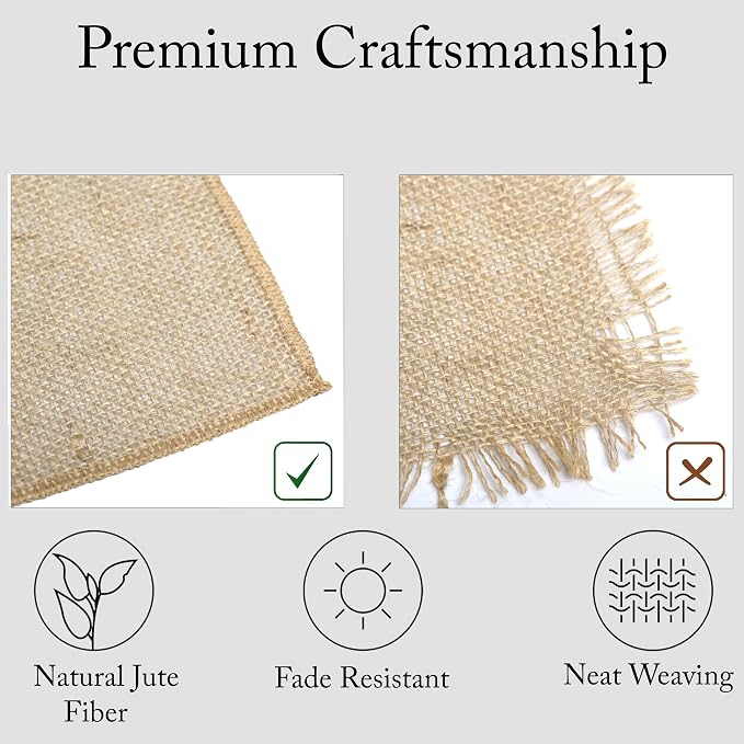 2 Pack Natural Burlap Table Runners (12 x 72 Inch) | Rustic Jute Table Runners for Wedding, Farmhouse, Thanksgiving, Coffee Table Decor Cover, Fall Décor & Parties - Image 4