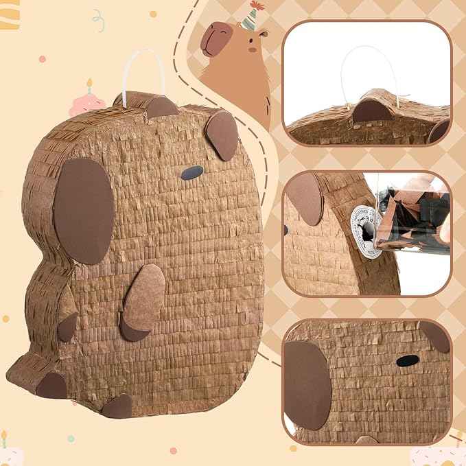 Capybara Piñata Capybara Themed Animal Piñata for Fiesta Party Supplies Christmas Festivals Holiday Photo Props Fiesta Party Supplies, Birthday Centerpiece Decor
