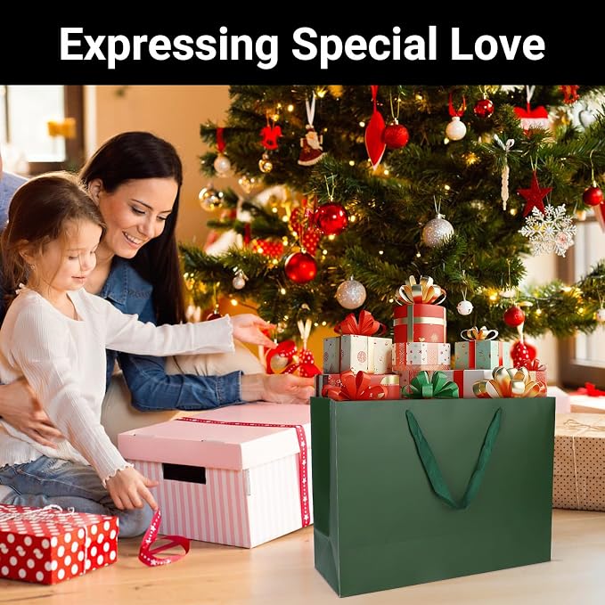 EUSOAR Paper Gift Bags, 50pcs 16"x6"x12" Paper Wrap Bags with Handles Bulk, Merchandise Business Craft Grocery Retail Wrapping Bag, Wedding Christmas Birthday Thank You Gift Treat Party Favor Bags - Image 7