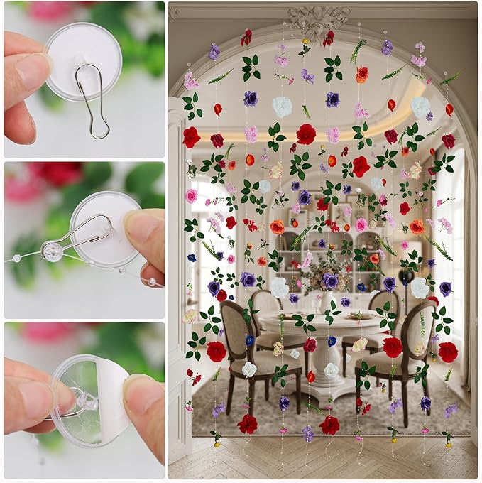 12-Pack Artificial Flower Garlands,96FT Hanging Wildflower Vines | Full&Layered Flowers,Tangle-Resistant,Versatile Décor, Reusable & Low-Maintenance,Easy to Hang,Perfect for Any Occasion - Image 7