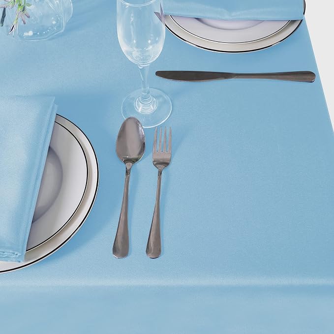 Cupuamon Square Tablecloth 52x52 inch Washable Polyester Fabric Table Cloth for Wedding Party Dining Banquet Decoration（52x52,Blue Mist） - Image 7