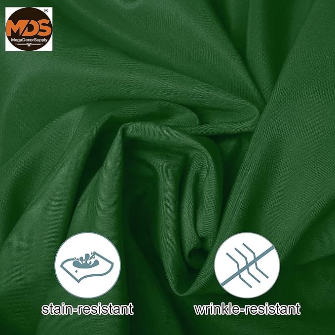 MDS Pack of 10 Rectangle Tablecloth 70 x 120 Inch Polyester Wrinkle Resistant Washable Polyester Table Cloth for Kitchen Dining Buffet Parties, Picnic, Events, Weddings and Restaurants - Green - Image 5