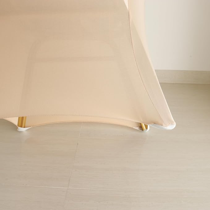 30 80 100Pieces White Wedding Chair Covers Stretch Polyester Spandex for Wedding Party Banquet Seat Covers (Apricot, 30PCS) - Image 6
