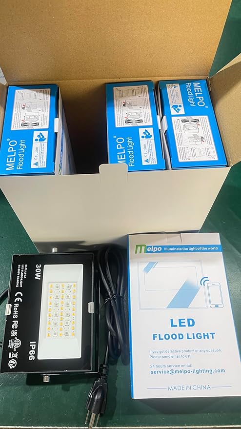 LED Flood Light Outdoor 30W, 300W Equivalent 3000LM Smart RGB Landscape Lighting with APP Control, DIY Scenes -Timing - Warm White 2700K -Color Changing Uplight, IP66, US Plug, No Remote MELPO(4 Pack)