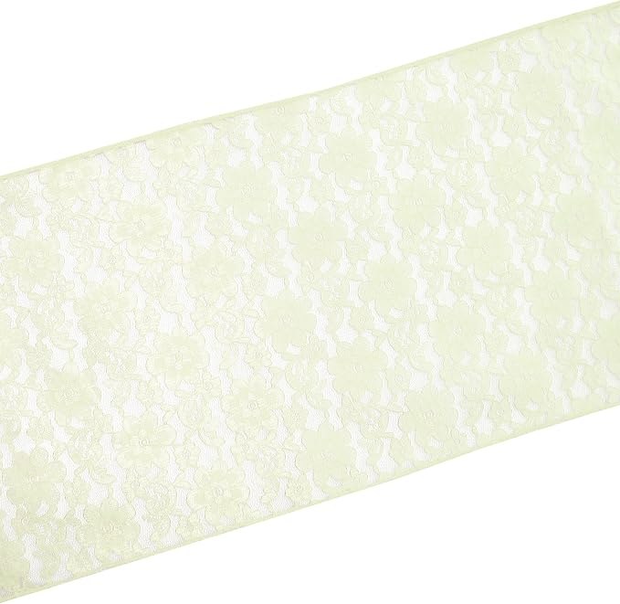 Zen Creative Designs 10 Pack Floral Lace Table Runner Sheer Lace Event Party Wedding Table Decor (12" by 120", Ivory) - Image 2