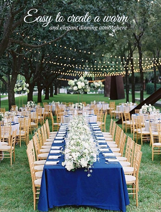 Pesonlook 12 Pack Royal Blue Rectangular Tablecloth 60 x 102 Inch for 6ft Tables - Image 6