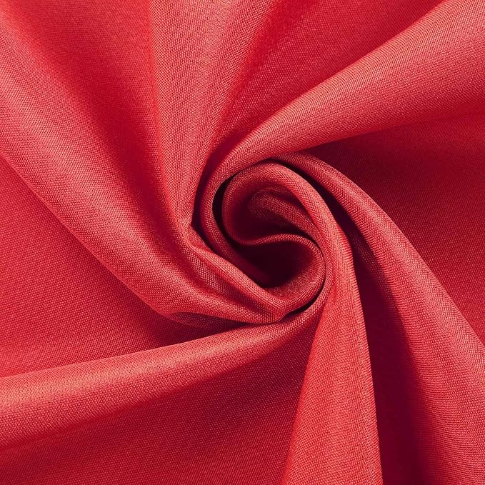 10 pcs 120 inch Red Round Tablecloths Fabric Table Cover Linens | 120" Washable Fabric Table Cloth Covers for Wedding Party Polyester Reception Buffet Events Catering Dining Events Kitchen Dining - Image 2