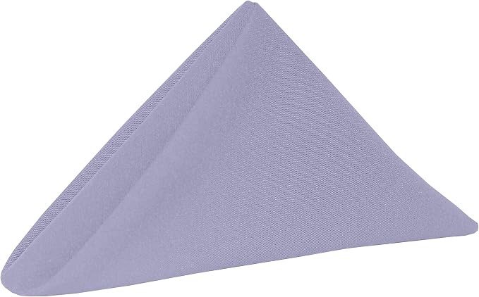 Ultimate Textile 17x17-Inch Cotton-Feel Cloth Napkins, Lilac, Set of 36 by UltimateTextile