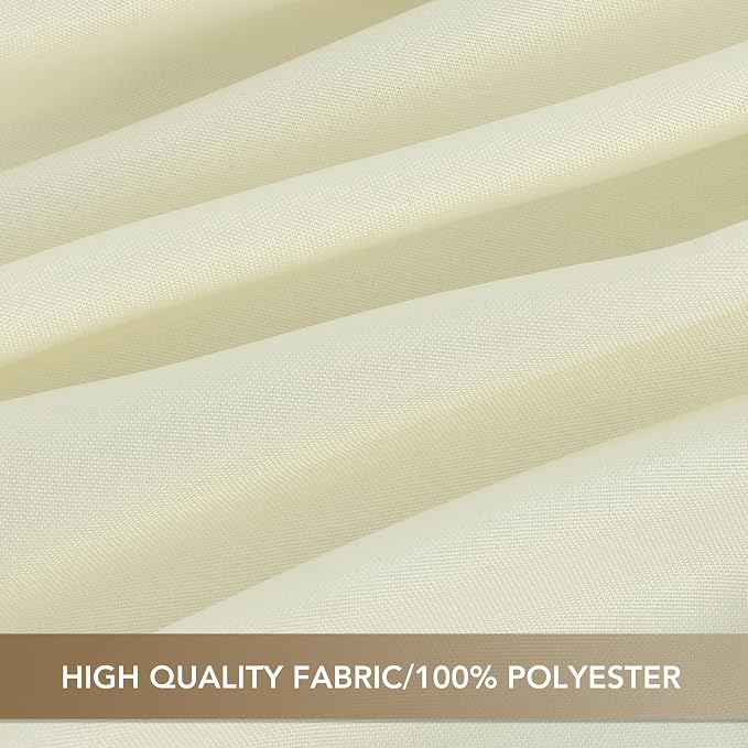 sancua Beige Rectangle Tablecloths 90x132 Inch, 6 Pack | Washable Fabric Table Cloth, Large Reusable Polyester Covers for Wedding, Party, Birthday, Banquet - Image 6