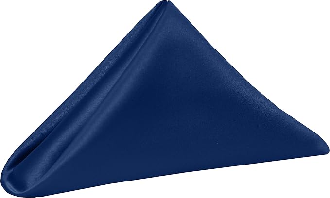 Ultimate Textile 17x17-Inch Satin Cloth Napkins, Regal Blue, Set of 60 | Bulk Case of 5 Dozen, Bridal, Square, 100% Polyester Fabric, Matte Satin, Also Known as Lamour, Soft Luster, Seamless by UltimateTextile