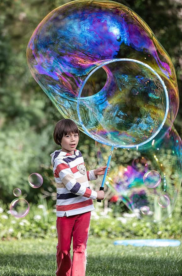 Kid in a Bubble Toy Giant Bubble Wand, Big Bubbles Maker Toy for Kids and Adults, Bubbles Hoop with Inflatable Dipping Pool Tray, Fun Outdoor Toys Playtime Activity Summer, Show Party Game