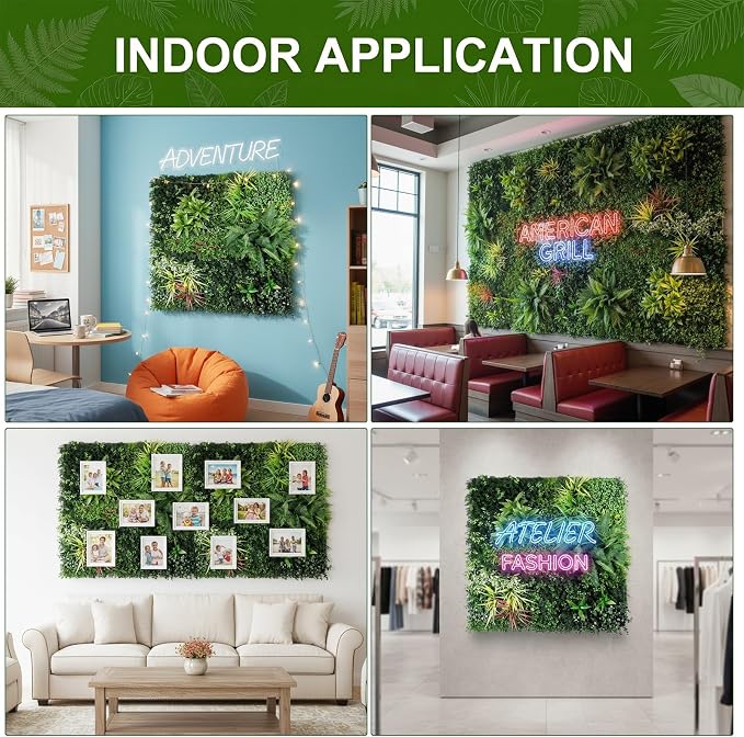 Artificial Grass Wall Panels, 40"x40" Greenery Wall Boxwood Panels, UV-Anti | Faux Grass Ivy Privacy Screen Fence, Grass Wall Backdrop for Indoor Outdoor Garden Patio Backyard Green Wall Decor - Image 7