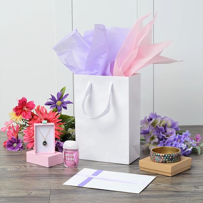 Prime Line Packaging Kraft Gift Bags, Paper Gift Bags Mini with Handles for Baby Showers, Christening, Weddings, Holidays, Party Favors, Shopping, Bulk, 6x3x9, 50 Pack - Image 5