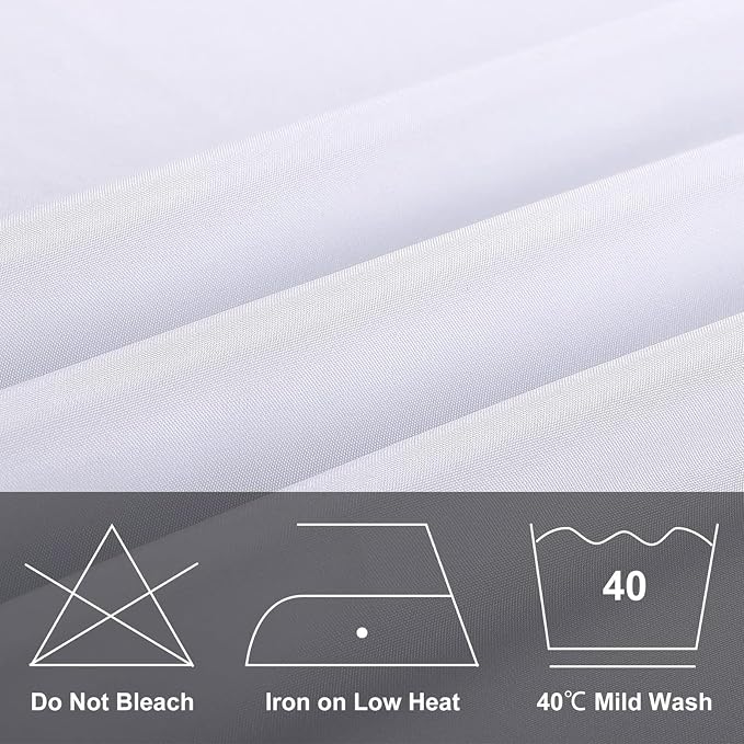 White Round Tablecloth 90 Inch Polyester Table Cover, 1 Pack | High-Opacity Soft Polyester, Wrinkle Free, Spillproof Circle Table Cover for Wedding, Banquet, Buffet, Party, Event - Image 5