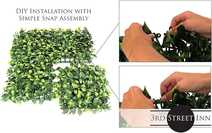 3rd Street Inn Artificial Greenery Wall Panels for Privacy - 2-Pack - Image 7