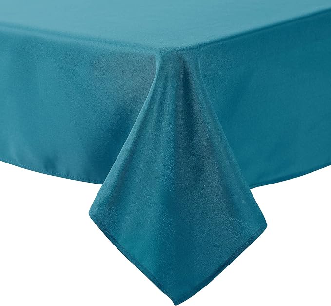 Cupuamon Square Tablecloth 70x70 inch Washable Polyester Fabric Table Cloth for Wedding Party Dining Banquet Decoration（70x70,Caribbean Blue） - Image 5