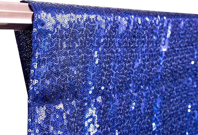 Juya Delight Navy Blue Sequin Backdrop Curtain 6FT X 6FT Glitter Shimmer Photo Backdrop Curtains for Birthday Party Birthday Decoration - Image 3