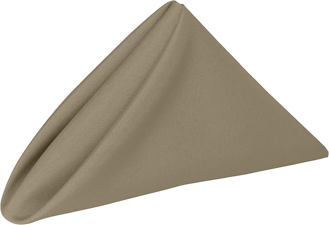 Ultimate Textile 17x17-Inch Square Polyester Cloth Napkins, Cafe, Set of 12 by UltimateTextile