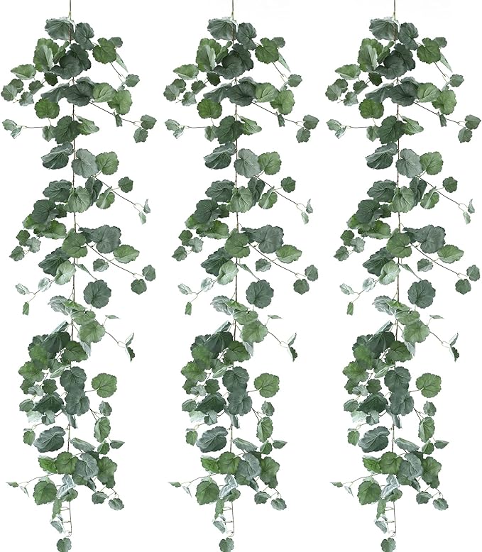 dallisten 3 Bunches of Artificial Ivy Leaf Plants, Fake Ivy Flower Garland, Greenery Decoration for Weddings, Windows, Walls, Ceremonies, Parties, Home, Outdoor Decoration. (Begonia Vine) by dallisten
