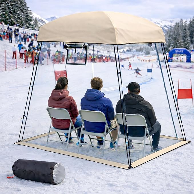 Sports Tent, Portable Sports Tent Shelter Fits 2-4 Persons,6.3FT Height Clear Bubble Tents for Sports Games and Camping,Providing Shelter from Wind and Rain