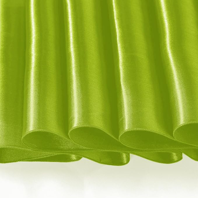 SI Pack of 20 Wedding 12 x 108 inch Satin Table Runner for Wedding, Decorations for Graduations, Engagements, Birthday Parties, Banquets, Runners fit Rectangle, Round Table - Lime Green - Image 7