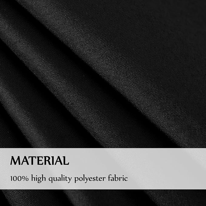 6 Pack Black Rectangle Tablecloths 90x132 Inch for 6ft Tables | Washable Decorative Linen Polyester Table Cover for Dining Tables, Banquets Buffets Parties and Weddings - Image 5