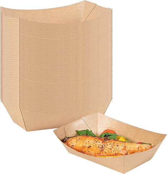 Restaurantware Kraft Paper lb Paper Food Tray Boat, 200 Pack by Restaurantware