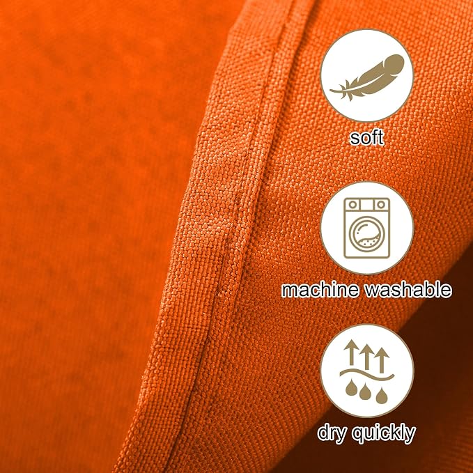 Ascoza 2pack 70 Inch Orange Round Tablecloth in Washable Polyester Fabric for Wedding/Banquet/Restaurant/Parties - Image 4