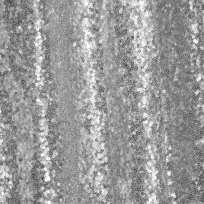 Silver Sequin Backdrop Curtains 4 Panels 2FTx8FT - Image 5