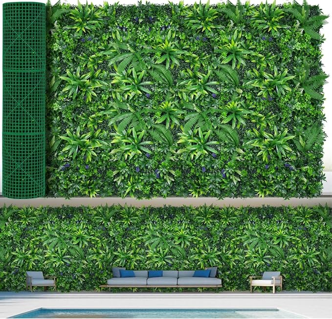 Grass Wall Panels, 60"x140"(58 sqft) Hedge Boxwood Roll Backdrop with UV-Resistant, Fake Greenery Plant Decor for Outdoor Indoor Patio Garden Backyard by EverNature