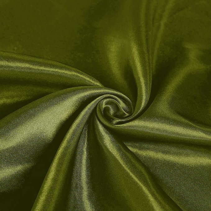 SI Pack of 25 Wedding 12 x 108 inch Satin Table Runner for Wedding, Decorations for Graduations, Engagements, Birthday Parties, Banquets, Runners fit Rectangle, Round Table - Olive Green - Image 6