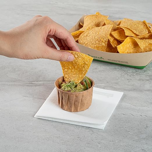 Restaurantware-Sustain 3.3 Ounce Portion Cups, 2000 Disposable Condiment Cups - Compostable, Versatile, Kraft Paper Sample Food Cups, Stylish, For Serving Dips, Jams, Sauces, Nuts, And More - Image 5