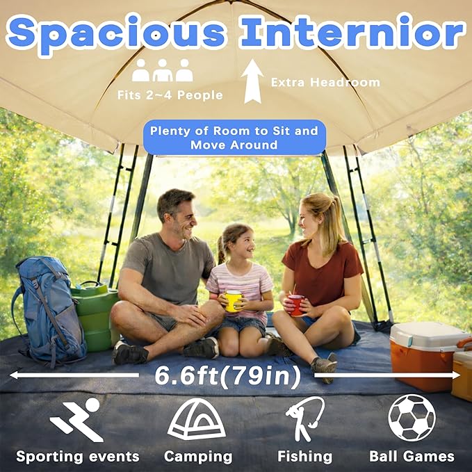 Sports Tent,Waterproof Sport Tents Shelter Fits 2-4 Persons, Portable Clear Bubble Tent for Sports Watching,Camping and Outdoor Activities