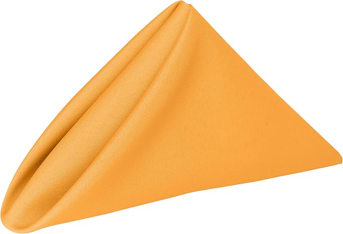 Ultimate Textile 17x17-Inch Polyester Cloth Napkins, Neon Orange, Set of 60 by UltimateTextile