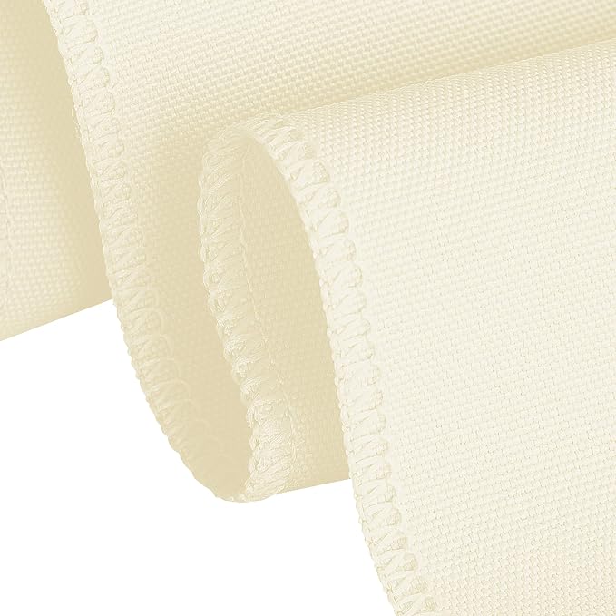 LinenTablecloth 90 x 156-Inch Rectangular Polyester Tablecloth Ivory - Image 4