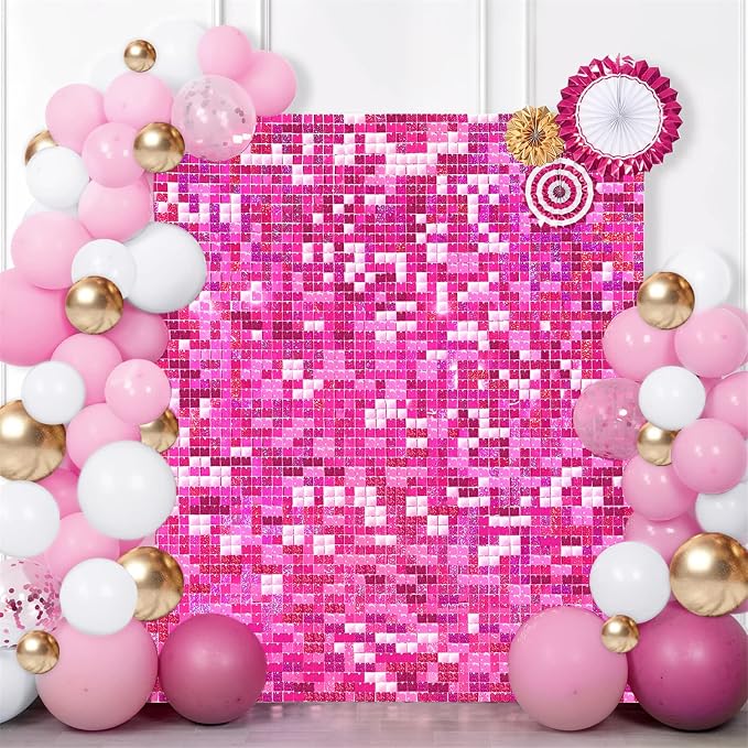 Shimmer Wall Panel Backdrop Hot Pink Glitter Disco Background Backdrop - Image 6
