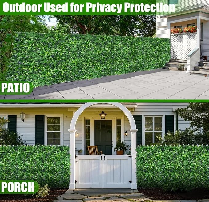 Grass Wall Panels, 60"x140"(58 sqft) Hedge Boxwood Roll Backdrop with UV-Resistant, Fake Greenery Plant Decor for Outdoor Indoor Patio Garden Backyard - Image 7