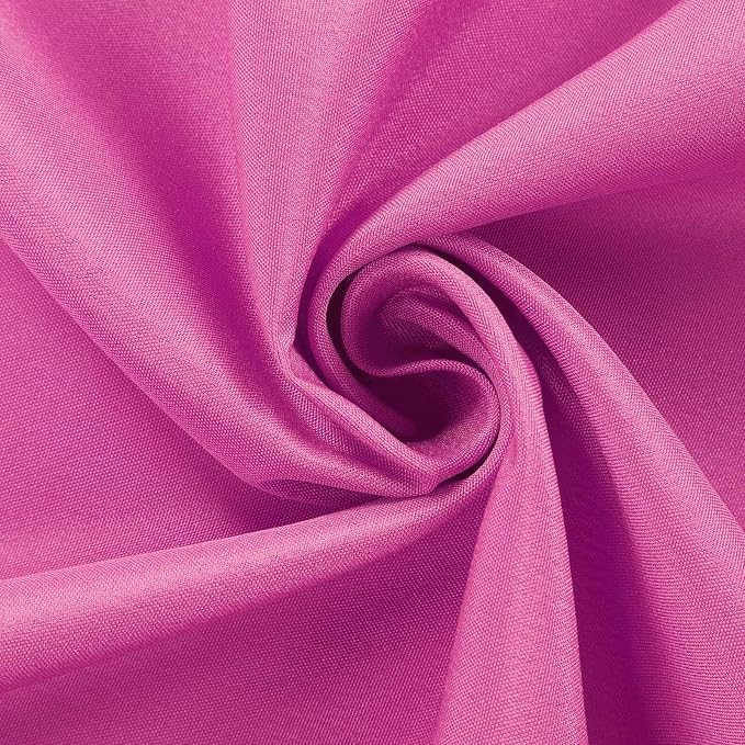 BalsaCircle 6 pcs 120 inch Fuchsia Round Tablecloths Polyester Fabric Table Cover Linens for Wedding Party Reception Banquet Events Kitchen Dining - Image 5