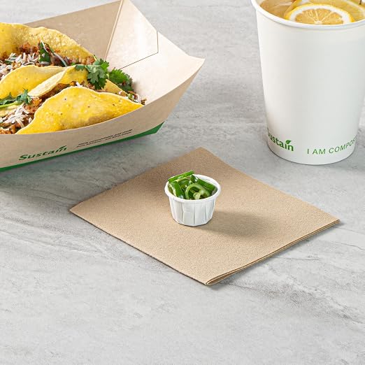 Restaurantware-Sustain 0.5 Ounce Portion Cups, 2000 Disposable Condiment Cups - Compostable, Versatile, White Paper Sample Food Cups, Stylish, For Serving Dips, Jams, Sauces, Nuts, And More - Image 6
