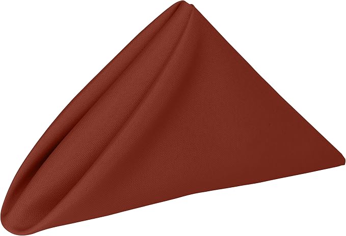 Ultimate Textile 17x17-Inch Polyester Cloth Napkins, Terracotta, Set of 36 by UltimateTextile